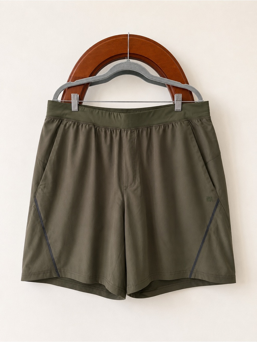 VRST Olive Green Performance Training Lined Shorts